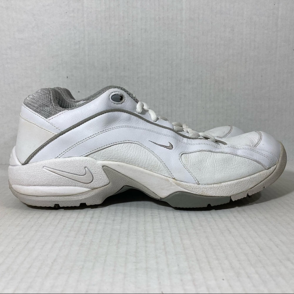 Nike Air Edge White Gray Leather Athletic Performance Soft Spike Golf Shoe Sz 10